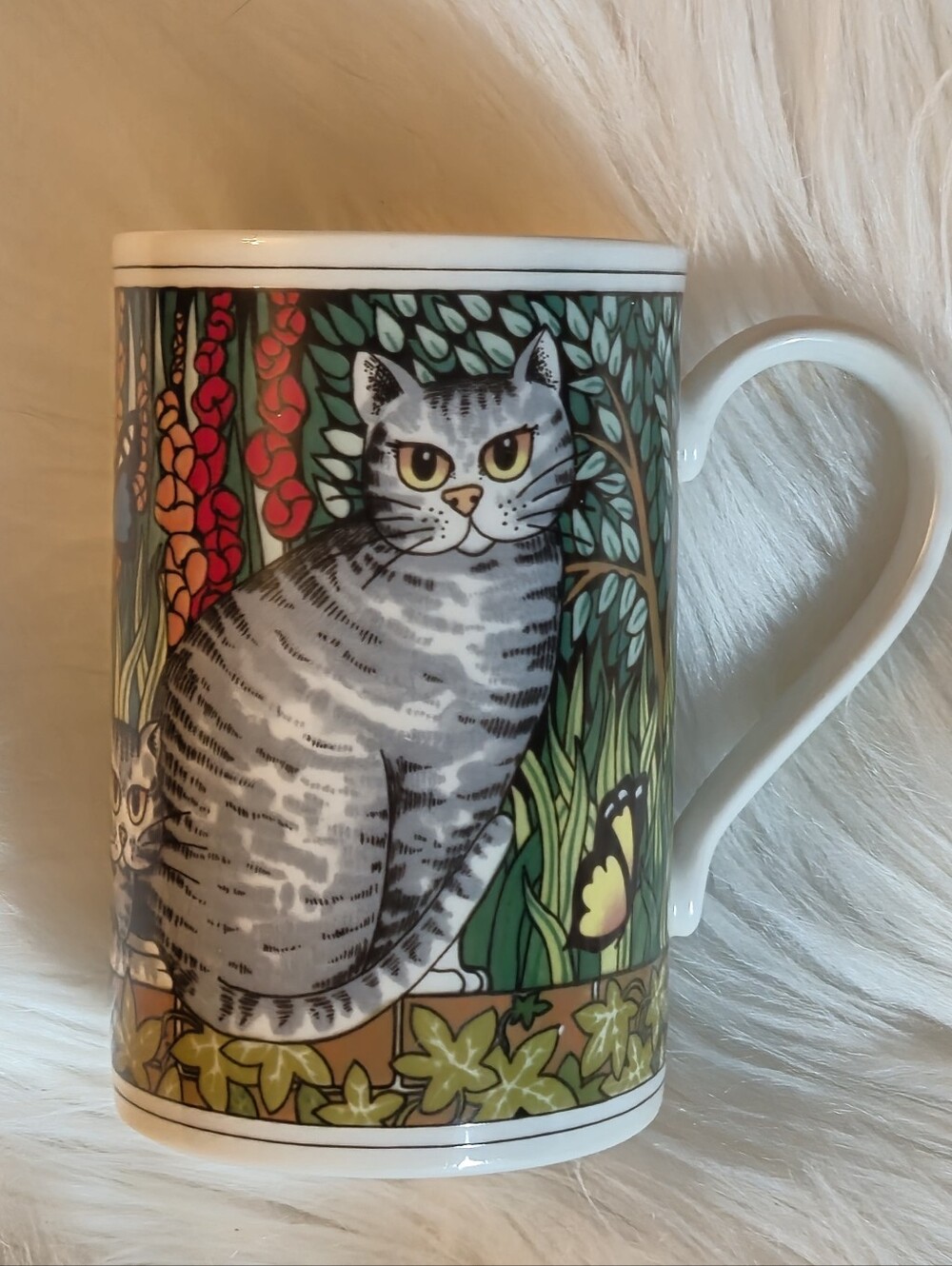 Vintage Dunoon Moggies Stoneware Mug designed by Ruth Boden